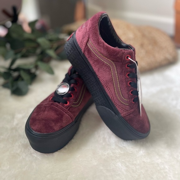 Disney Vans Red and Black Skate Sneakers - Picture 3 of 15